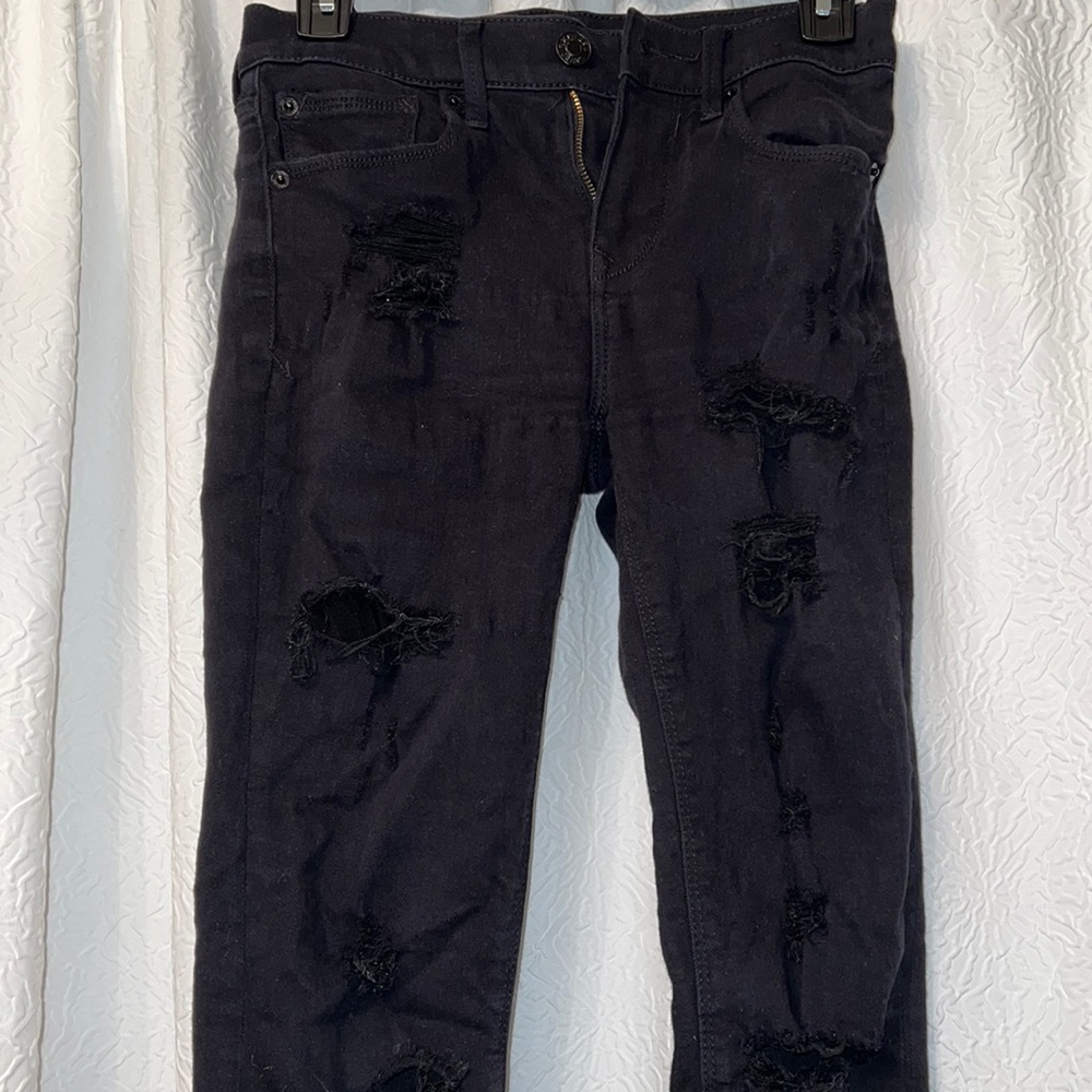 Express Black ripped (with some mesh) super stretchy and soft jeans